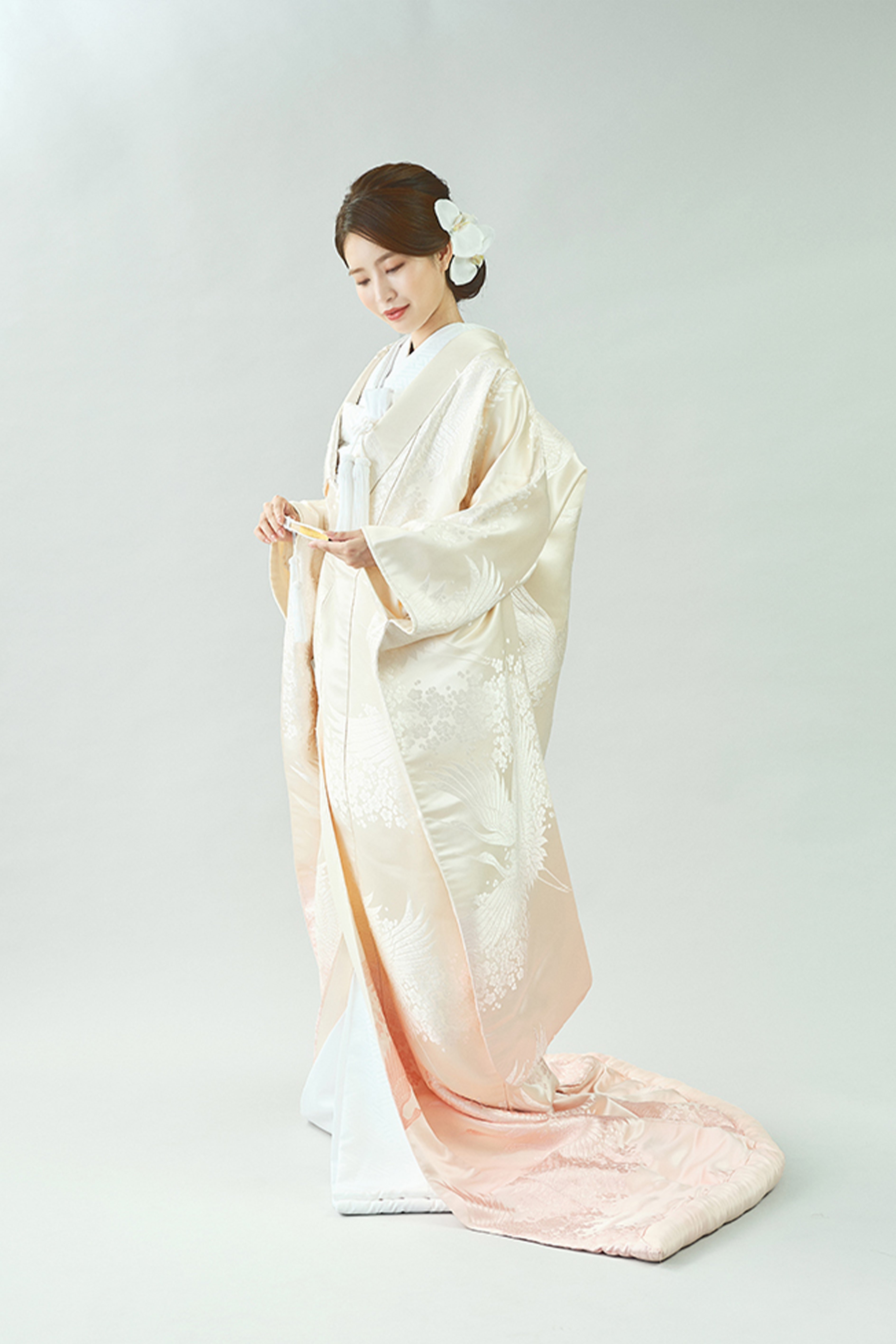 美品 コシノアヤコ 着物 ワイドサイズ“桜を中心に満開に花咲ける